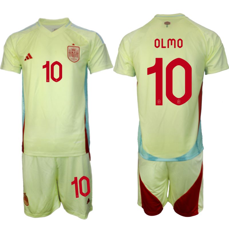 Men 2024-2025 Season Spain away green #10 Soccer Jersey->spain jersey->Soccer Country Jersey